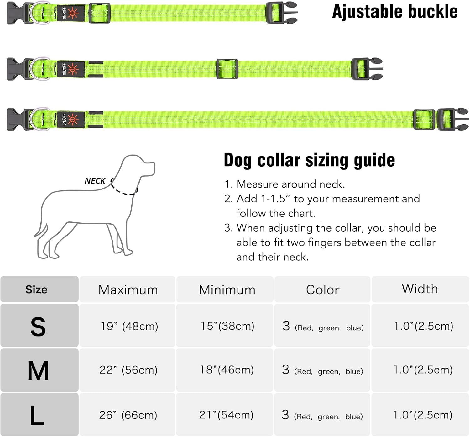 Rechargeable LED Dog Collar