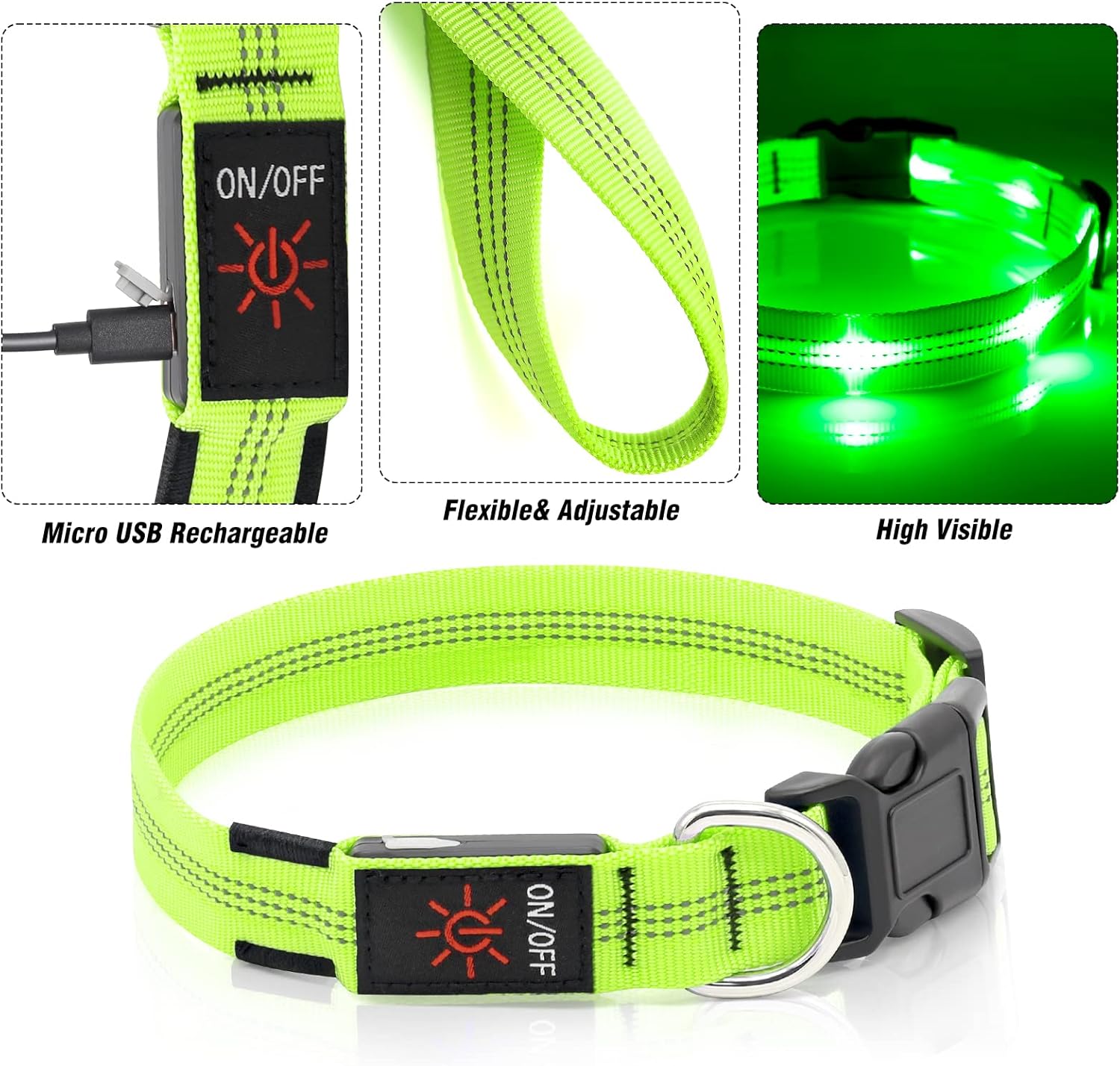 Rechargeable LED Dog Collar