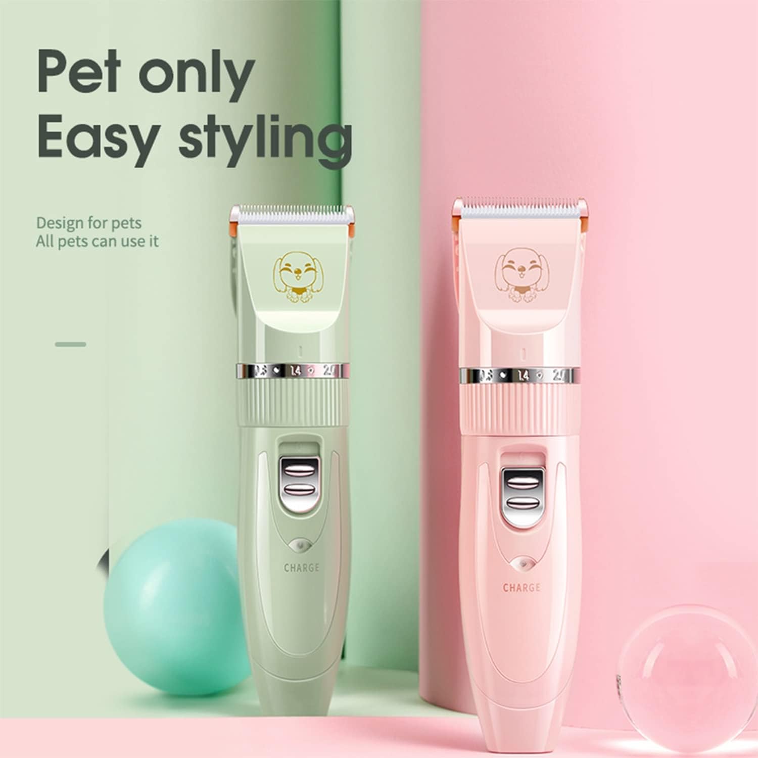 Wireless Charging Pet Hair Trimmer Set