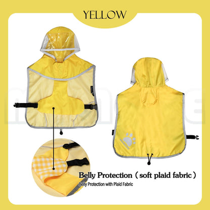 Dog Hooded Rain Jacket