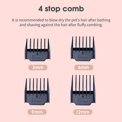 Wireless Charging Pet Hair Trimmer Set