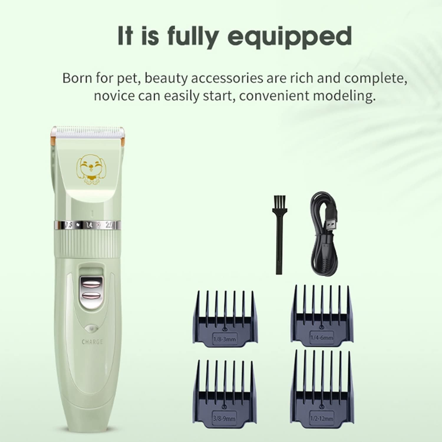 Wireless Charging Pet Hair Trimmer Set