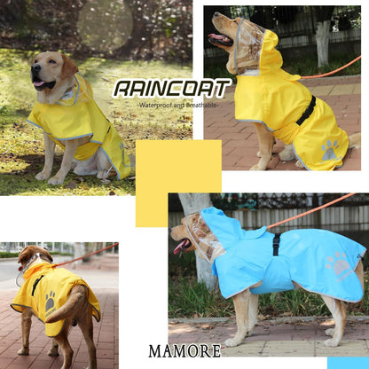 Dog Hooded Rain Jacket