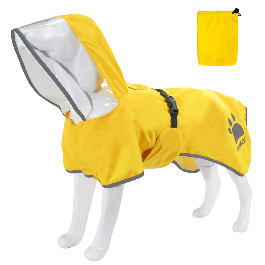 Dog Hooded Rain Jacket